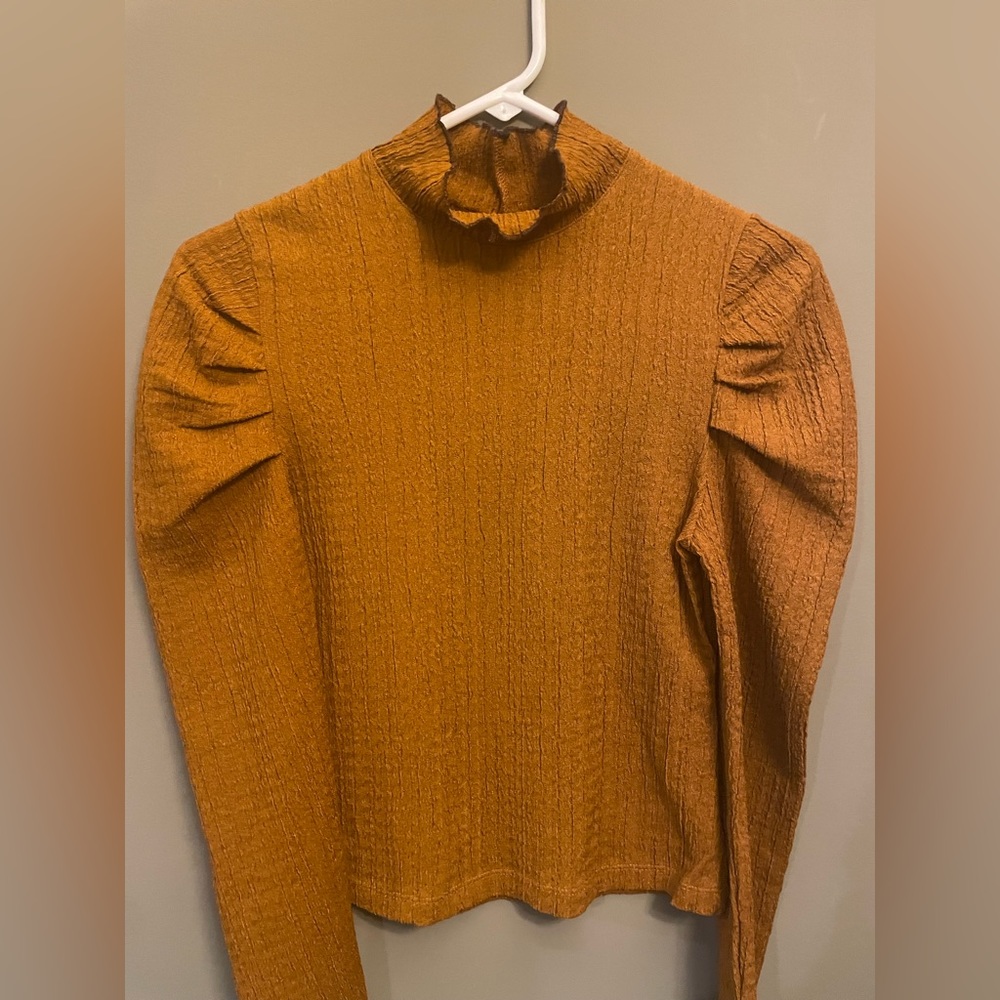 Free People Puff Sleeve Turtleneck Too